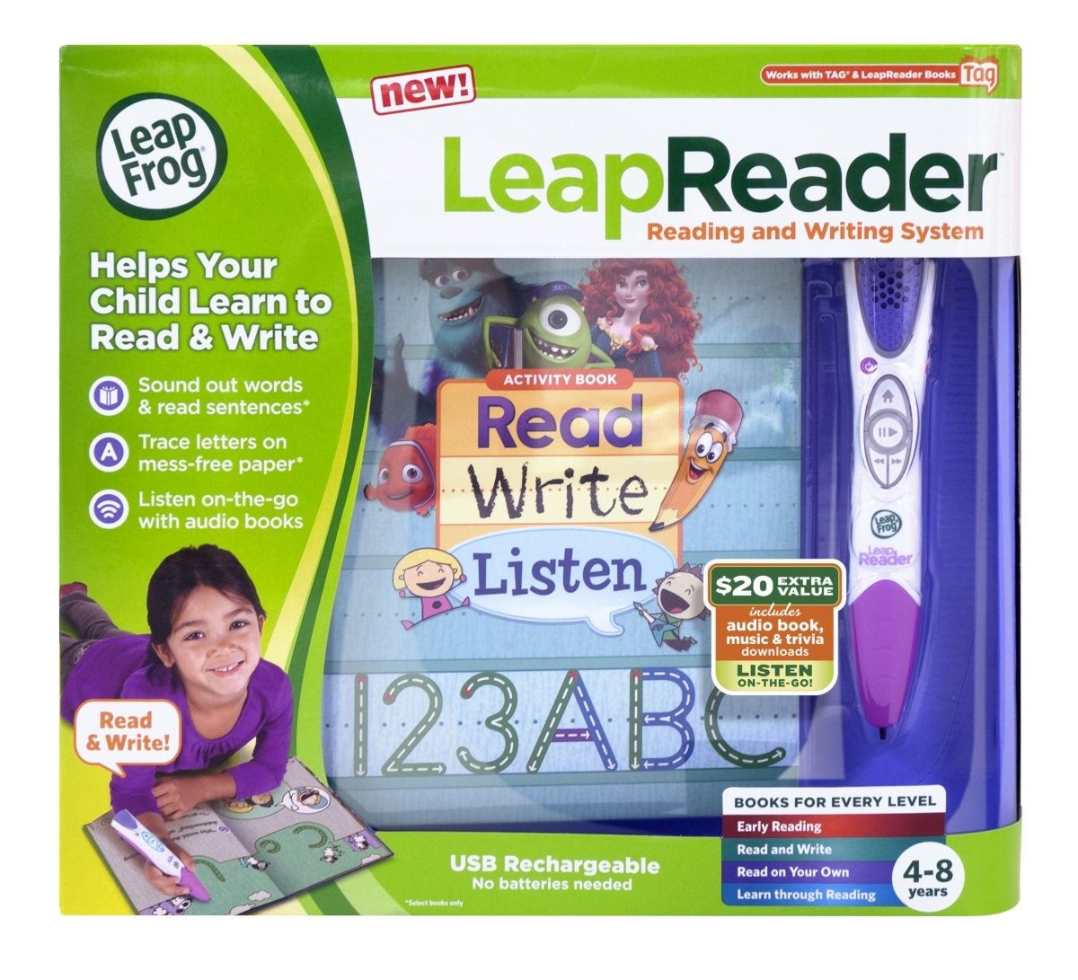 LEAPFROG LEAPREADER READING AND WRITING SYSTEM - PINK - Premium for Kids in Qatar | Toysaro.com
